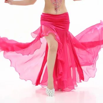 1 шт./лот, женский костюм для танца живота, женская юбка для танца живота, бархатная юбка из органзы в стиле пэчворк для танцев