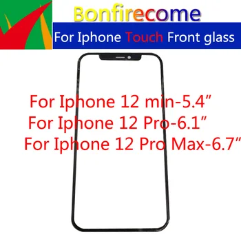 10 шт./лот для Iphone 12 Min/12 Pro Max Замена стекла внешнего объектива переднего сенсорного ЖК-экрана