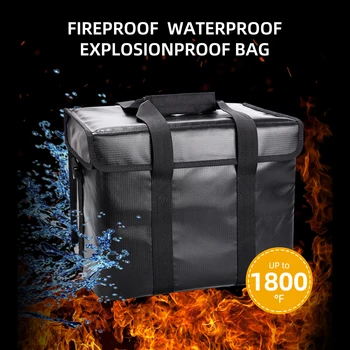 Огнестойкая Липо-безопасная сумка, Взрывозащищенный защитный аккумулятор, водонепроницаемая сумка с застежками-молниями, ручка, ремень, чехол для хранения