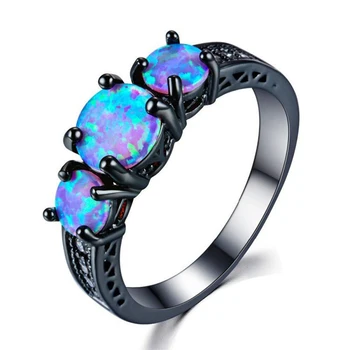 Черное кольцо из нержавеющей стали для женщин Модный тренд Циркон Кольцо на палец Женские Обручальные украшения